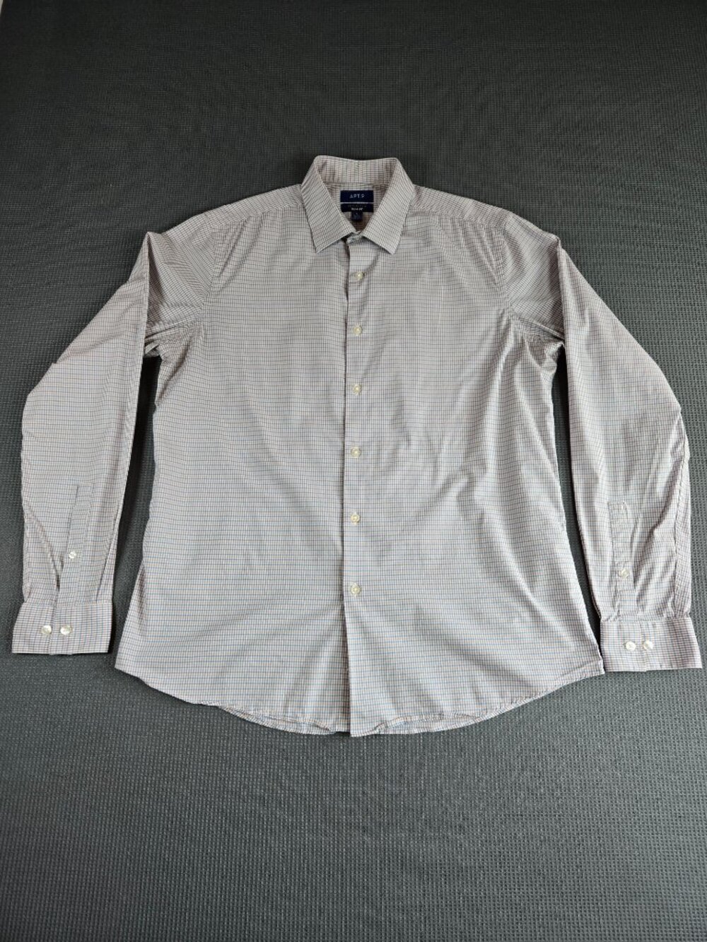 Apt. 9 Premier Flex Slim Fit Dress Shirt Men's L Micro-Check